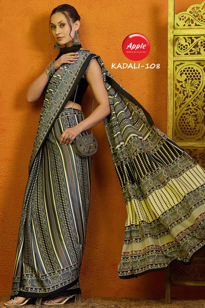 Kadali Vol 1 By Apple Modal Satin Printed Sarees Wholesale Price In Surat